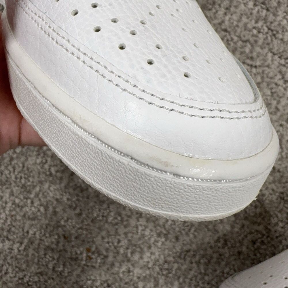 Nike Shoes Womens 8 White Court Vision Mid Leather Casual Walking Sneaker - Picture 4 of 9